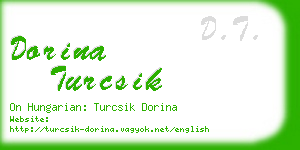 dorina turcsik business card